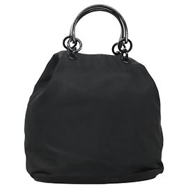 PRADA Borsa a mano in nylon nera Auth bs28060