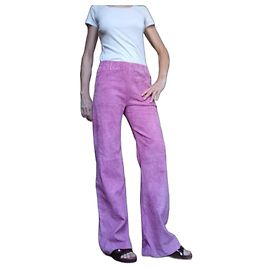 Zadig & Voltaire Calças Perfeito rosa couro de cabra