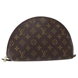 LOUIS VUITTON Monogram Kosmetiktasche Demi Ronde M47520 LV Auth 134600
