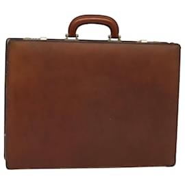 LOEWE Anagram Attache Borsa a Mano Pelle Nera Oro Auth bs28297 - Loewe