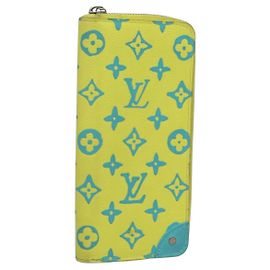 LOUIS VUITTON Playground Zippy Wallet Vertical Wallet Yellow M82005 Auth 132783