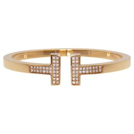 Tiffany & Co Bracciale in oro rosa 18K con diamanti Tiffany T-Square