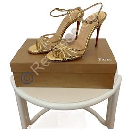 Sandali con tacco Christian Louboutin in serpente Ayers