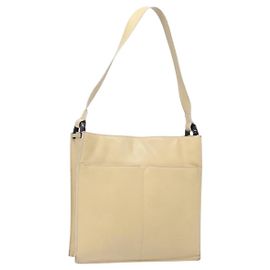 Bolso de Hombro de Cuero Beige Dorado GUCCI 001 3444 1801 Auth 132039