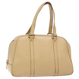 Céline Borsa a mano CELINE in pelle beige oro Auth bs28305