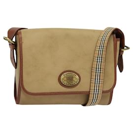 Borsa a Spalla Burberrys in Tela PVC Beige Oro Auth bs28159 - Autre Marque