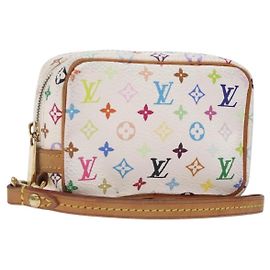 LOUIS VUITTON Monogramm Multicolor Trousse Wapity Weiß M58033 LV Auth 132787
