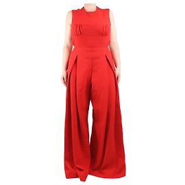 Autre Marque Mono ancho de crepé rojo - talla UK 14