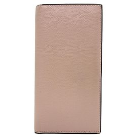 Portefeuille en cuir bifold pour femmes Valextra en rose