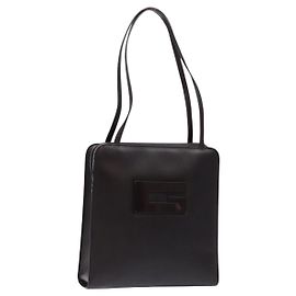 Borsa a Spalla GUCCI Pelle Verniciata Marrone Scuro 002 1007 Auth sw1317