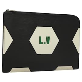 LOUIS VUITTON Epi Pochette Jules GM Borsa Clutch Nero Bianco M63295 LV Auth 133695
