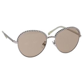 CHANEL COCO Mark Sunglasses metal Silver CC Auth 178795V CHANEL COCO Mark Sunglasses metal Silver CC Auth 185048V  main image 4