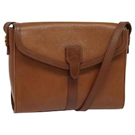 Autre Marque Borsa a Spalla Burberrys in Pelle Marrone Oro Auth ep10007