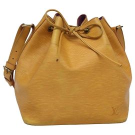 LOUIS VUITTON Borsa a Spalla Petit Noé Epi Gialla M44109 LV Auth sw1355