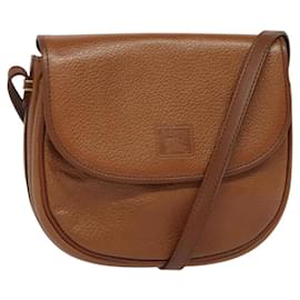 Autre Marque Borsa a Spalla Burberrys in Pelle Marrone Oro Auth 134218