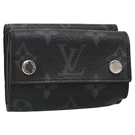 Billetera Compacta Discovery Monogram Eclipse LOUIS VUITTON M67630 LV Auth 135759