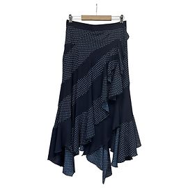 Gonna a pois Joseph Ribkoff blu navy