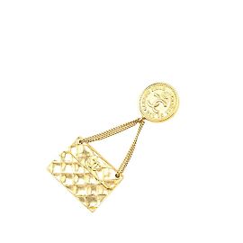 Vintage Chanel Brosche aus vergoldetem Metall