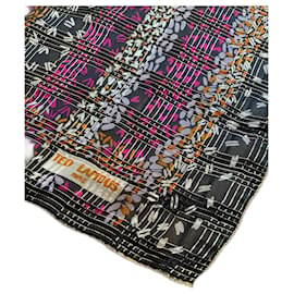 Maxi quadrato 90s Ted Lapidus in mussola di seta e lurex nero, dorato, multicolore - Autre Marque
