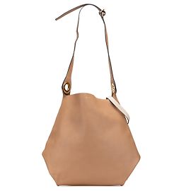 Hobo in pelle bicolore marrone con occhielli Burberry