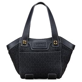 Schwarze Anagram-Leinwand-Tote von LOEWE - Loewe