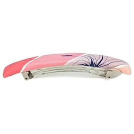 Hermes Pink Silk Barrette - Hermès