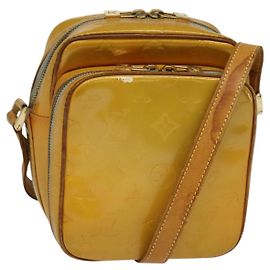 LOUIS VUITTON Monogram Vernis Wooster Schultertasche Grau M91036 LV Auth 135657