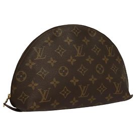 LOUIS VUITTON Monogram Kosmetiktasche Demi Ronde M47520 LV Auth 133922