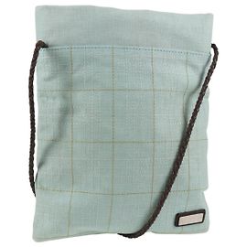 BURBERRY Borsa a Spalla Sacosh in Tela Azzurra Chiara Auth 127837