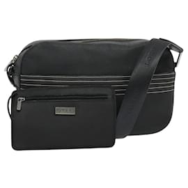 LOEWE Borsa a Spalla Anagram Pelle Nera Argento Auth sw1314