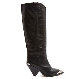 Stivali Isabel Marant Lamsy Neri EU37 Stivali in Pelle Stile Cowboy UK4 US6.5