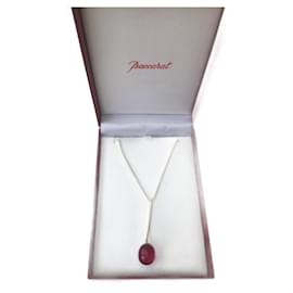 Collana Baccarat in oro giallo e cristallo rosa