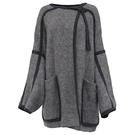 Chloe Strickcape mit Taschen aus grauem Mohair - Autre Marque