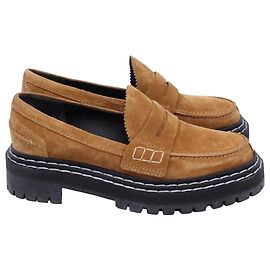 Mocassini con suola spessa Proenza Schouler in suede marrone