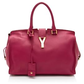 Borsa Tote Media Cabas Y Classica in Pelle di Vitello Saint Laurent