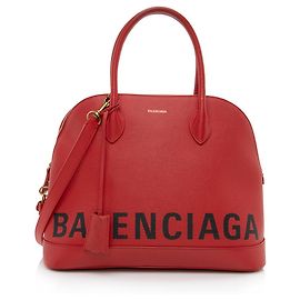 Bolsa de Mão Ville Média em Couro de Bezerro Texturizado Balenciaga