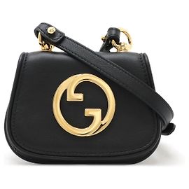 Porte-cartes en cuir Gucci Blondie avec bandoulière