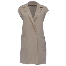 Casaco sem mangas Loro Piana com bolsos em cashmere creme
