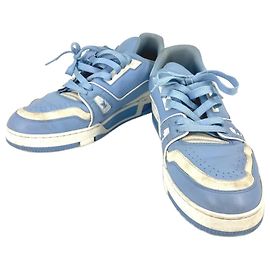 Sneakers basse in pelle blu da uomo Louis Vuitton