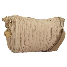 BALLY Sac à épaule Cuir Beige Or Auth sw1288