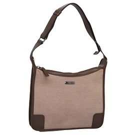 Borsa a Spalla GUCCI in Tela Beige Argento 001 4206 Auth ep9960