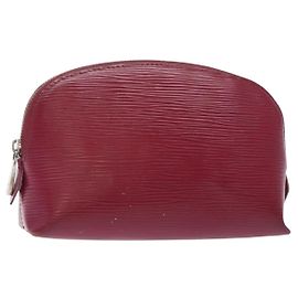 LOUIS VUITTON Epi Pochette Cosmetic PM Pouch Fuchsia M40641 LV Auth 133170