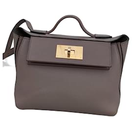 Borsa Hermès 24-24 Etoupe in Pelle Marrone Chiaro