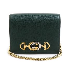 Portafoglio bifold in pelle Zumi da donna di Gucci