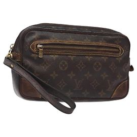 LOUIS VUITTON Clutch Marly Dragonne GM Monogram M51825 LV Auth 133554