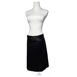Falda de cordón Fendi Roma vintage negra 38/M