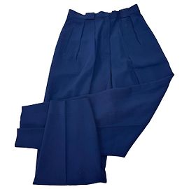 Pantalones de lana vintage Dior azul marino M