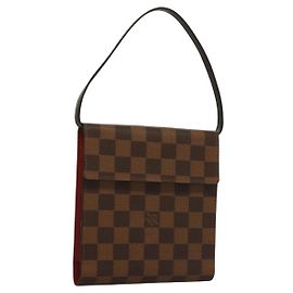 LOUIS VUITTON Pochette Porta Carte Damier Ebene N62935 LV Auth 133166