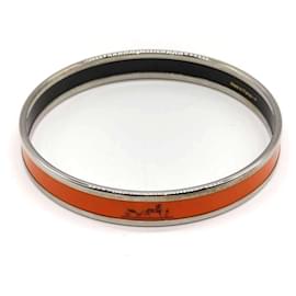 Hermes Orange Cloisonné Bangle Bracelet - Hermès