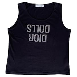 Top de logo brillante adornado con strass Christian Dior Boutique